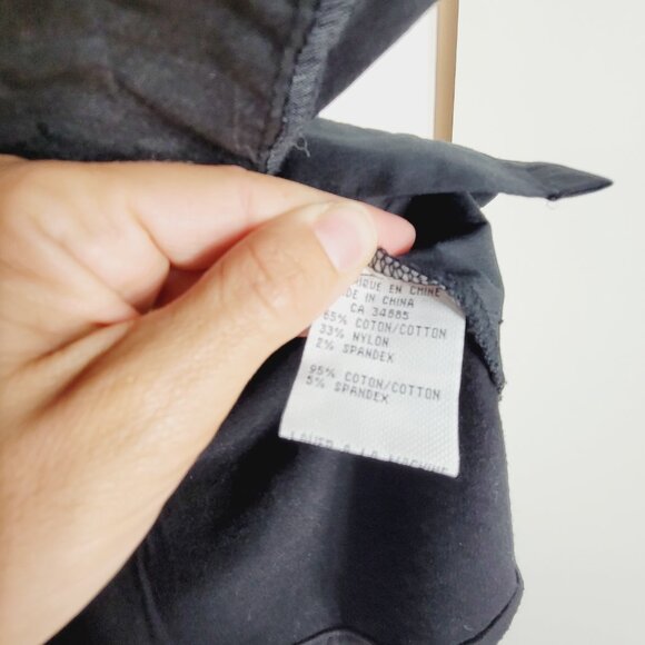 Lady Dutch Black Sleeveless Collar Cotton Blend Button Down Casual Shirt Size XS - Picture 4 of 10